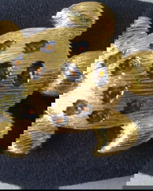 BROSA SUPERBA BROASCA TESTOASA METAL SI STRASURI