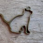 Charm/pandantiv pisica bronz, 38x42 (HxL)
