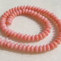 (10 bucati) Coral roz - somon discuri aprox 6x3 mm