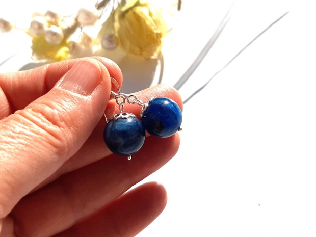 Cercei argint&kianit