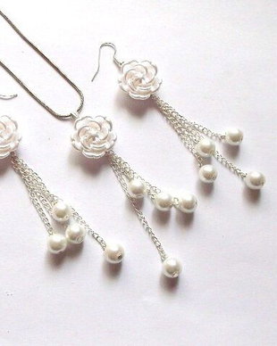 set trandafiri albi 37687
