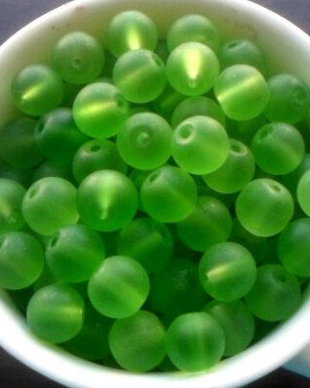 Margele sticla frostep verde deschis 8 mm