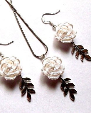 set trandafiri albi 37691