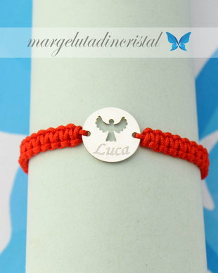 Bratara  reglabila /Banut / Charm 1.25 mm / Argint / Ingeras Si Nume
