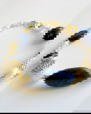 bratara lapis lazuli si perle naturale 15565