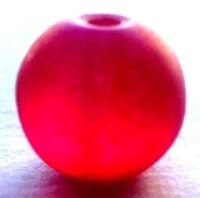Margele sticla frostep rosu zmeura 8 mm