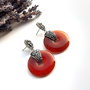 Cercei red agat