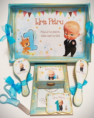 Tava personalizata mot, cu tema Baby Boss