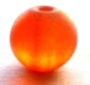 Margele sticla frostep portocaliu 8 mm