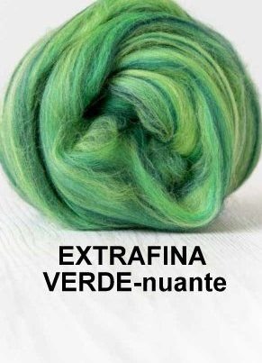 lana extrafina -MULTICOLOR VERDE-50g