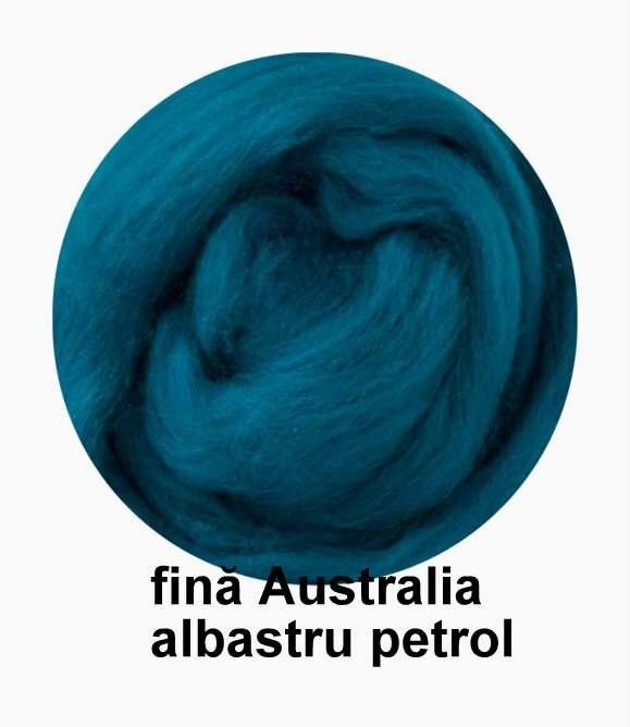 lana fina Australia-albastru petrol