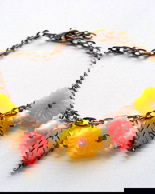 bratara howlite perle naturale si sticla 18789