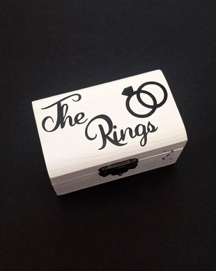 Cutie verighete The rings, pernuta verighete, cutie verighete personalizata