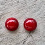 Cabochon coral rosu, 14 mm (2 buc)
