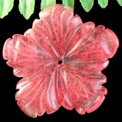 Pandant floare cuart sculptat