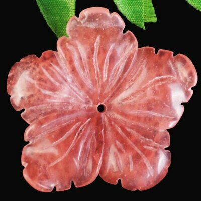 Pandant floare cuart sculptat