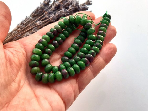 Rondele fatetatejad emerald  8*5 mm