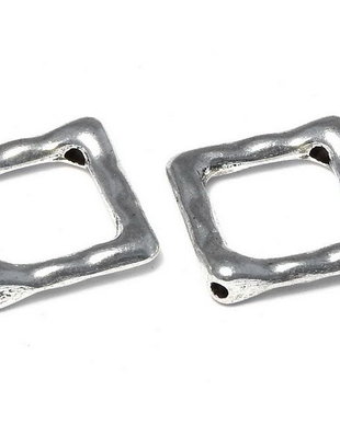 Link metalic, argintiu antichizat, 16x16 mm
