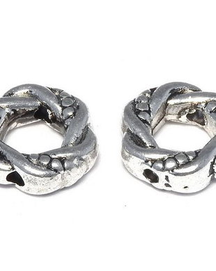Link metalic, argintiu antichizat, 11 mm