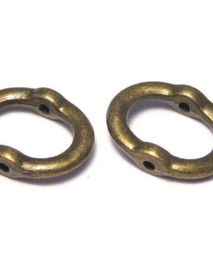Link metalic, bronz, 15x13 mm