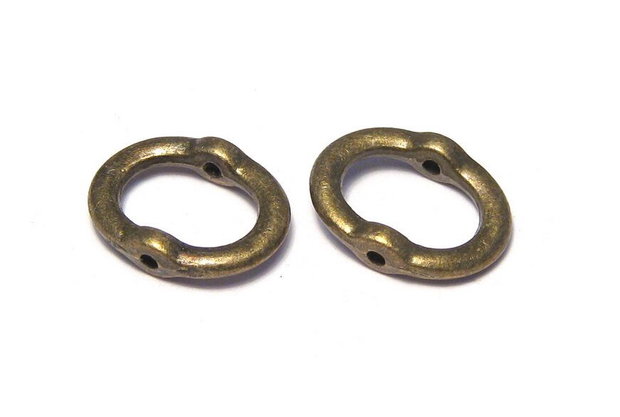 Link metalic, bronz, 15x13 mm