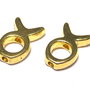 Link metalic, auriu antichizat, 13.5x9 mm