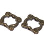 Link metalic, bronz, 14x14 mm