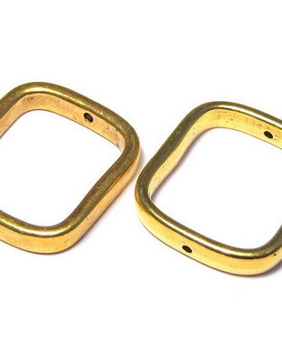 Link metalic, auriu antichizat, 23x20 mm