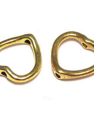 Link metalic, auriu antichizat, 13.5x14 mm