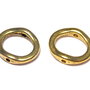 Link metalic, auriu antichizat, 15x13 mm