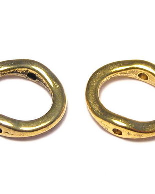 Link metalic, auriu antichizat, 15x13 mm