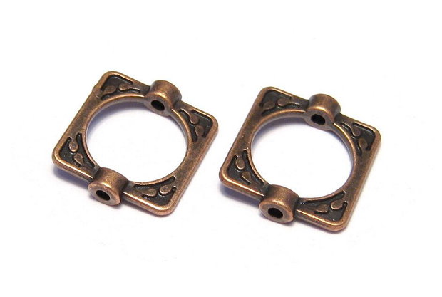 Link metalic, cupru, 16x14 mm