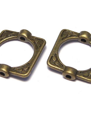 Link metalic, bronz, 16x14 mm