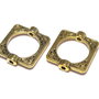 Link metalic, auriu antichizat, 16x14 mm