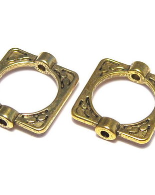Link metalic, auriu antichizat, 16x14 mm