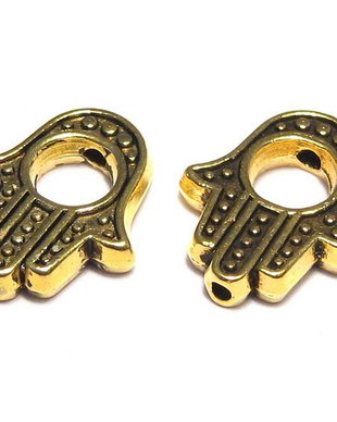 Link metalic, auriu antichizat, 15x13 mm