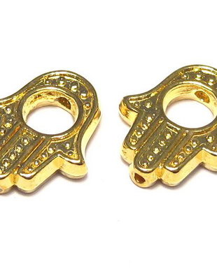 Link metalic, auriu, 15x13 mm
