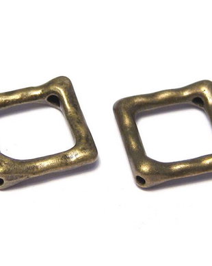 Link metalic, bronz, 16x16 mm