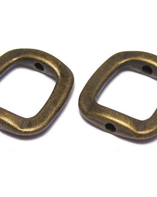 Link metalic, bronz, 16x15 mm