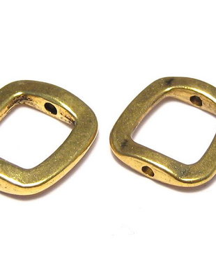 Link metalic, auriu antichizat, 16x15 mm