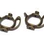 Link metalic, bronz, ceainic, 19.5x23.5 mm