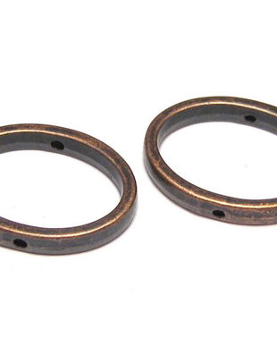 Link metalic, cupru, 19x14.5 mm