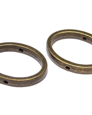 Link metalic, bronz, 19x14.5 mm