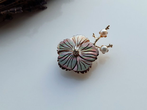 Pandant/brosa floare shell
