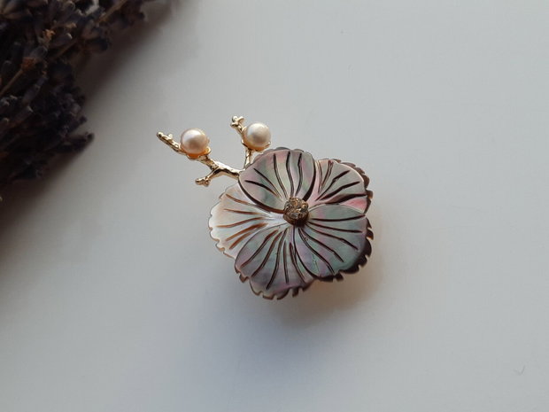Pandant/brosa floare shell