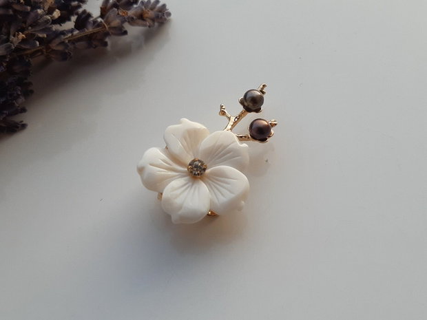 Pandant/brosa floare shell