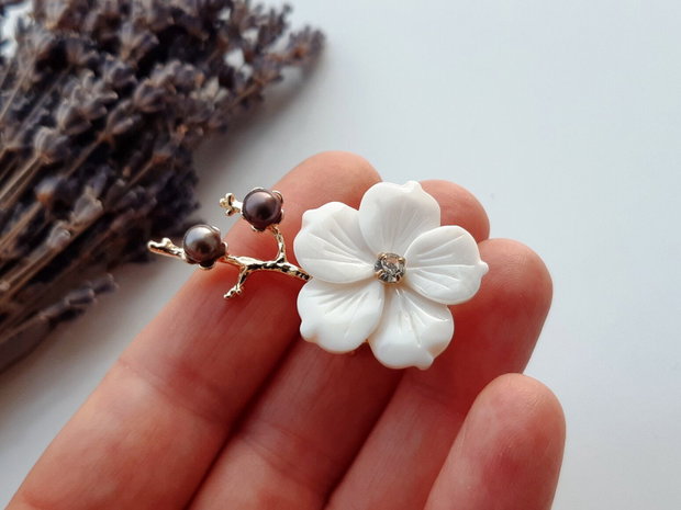 Pandant/brosa floare shell