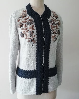 Jacheta Ivy boucle gri navy