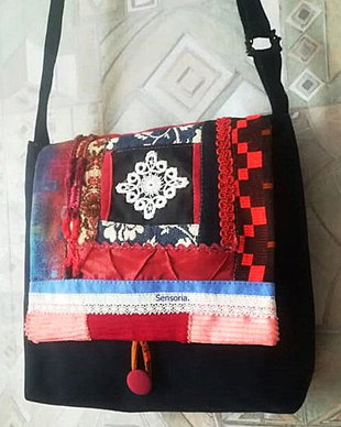 geanta colaj multicolor