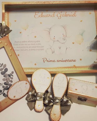 Tava personalizata mot, cu tema Elefantei